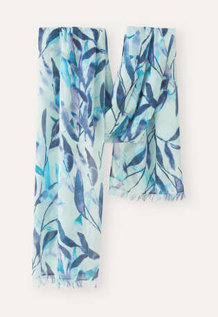 Bedruckter Pareo, Aqua/Himmelblau, webstill