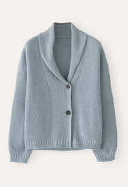Cardigan mit Schalkragen, Zartes Blau, webstill