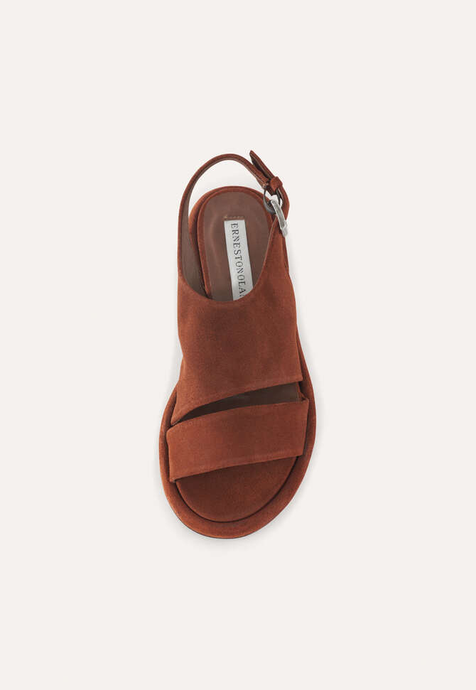 Sandale mit Kn&ouml;chelriemen, Rost, completeTheLook