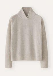 Rippstrick-Pullover, Kiesel, webstill